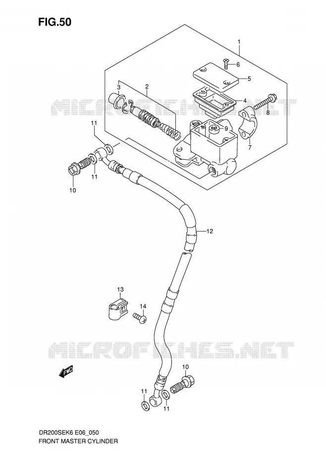 FRONT MASTER CYLINDER Suzuki MOTO 200 DR 2008  DR200SEK8(E6)