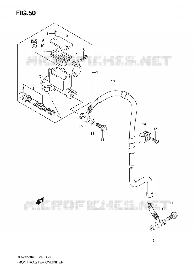 FRONT MASTER CYLINDER Suzuki MOTO 400 DR-Z 2009  DR-Z250K9(E24)