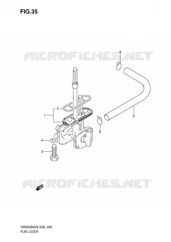 FUEL COCK Suzuki MOTO 200 DR 2008  DR200SEK8(E6)
