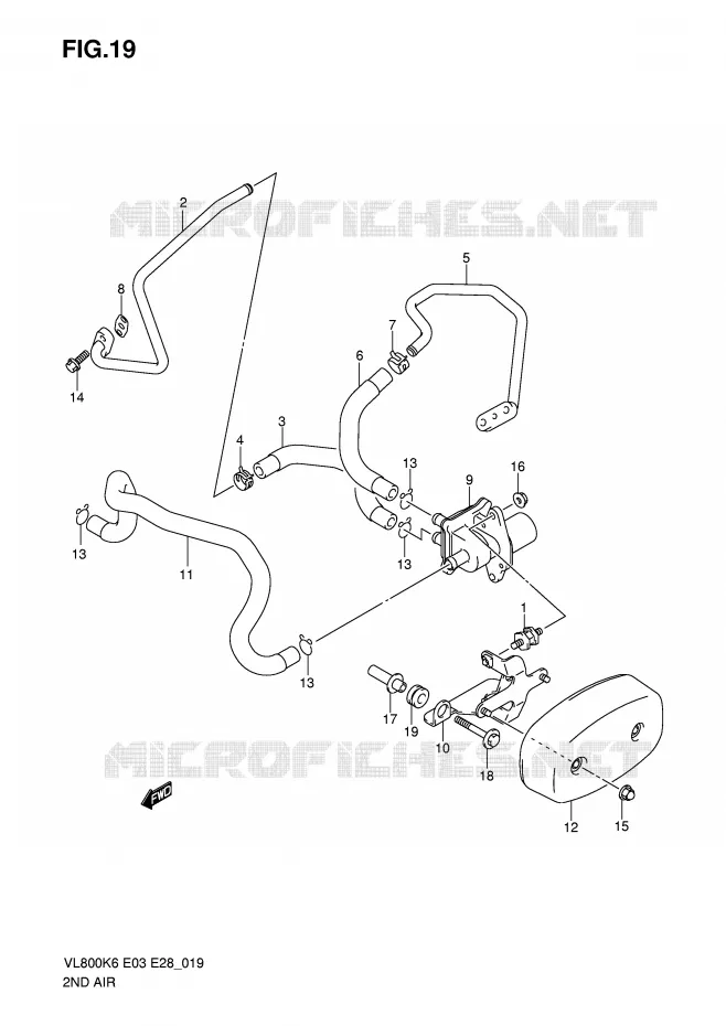 FUEL EVAP SYSTEM (MODEL K6/K7/K8) Suzuki MOTO 800 VOLUSIA 2010  VL800CL0(E3/E28)