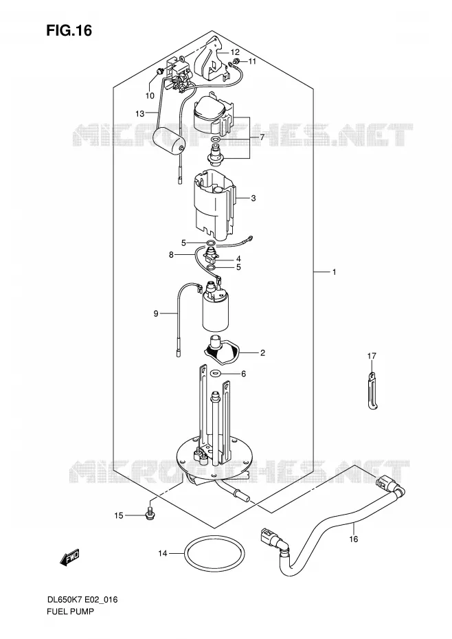 FUEL PUMP Suzuki MOTO 650 V-STROM 2010  DL650L0(E2)