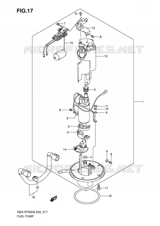 FUEL PUMP Suzuki MOTO 750 GSX-R 2006  GSX-R750K6(E2)