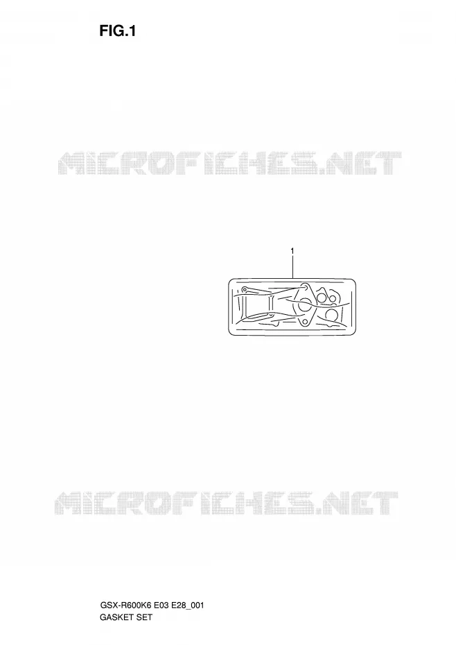 GASKET SET Suzuki MOTO 600 GSX-R 2007  GSX-R600K7(E3/E28)