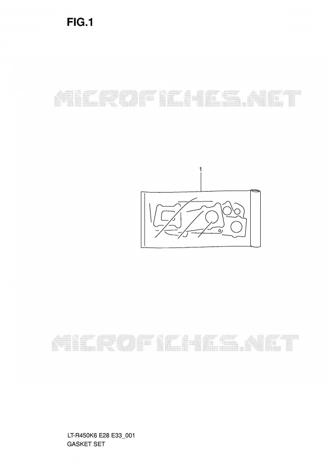 GASKET SET Suzuki QUAD 450 QUADRACER 2007  LT-R450K7(E28/E33)