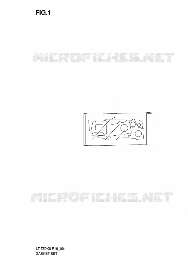 GASKET SET Suzuki QUAD 50 QUADSPORT 2011  LT-Z50L0(P19)