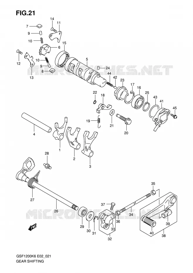 GEAR SHIFTING ASSY Suzuki MOTO 1200 BANDIT-S 2006  GSF1200SAK6(E2)