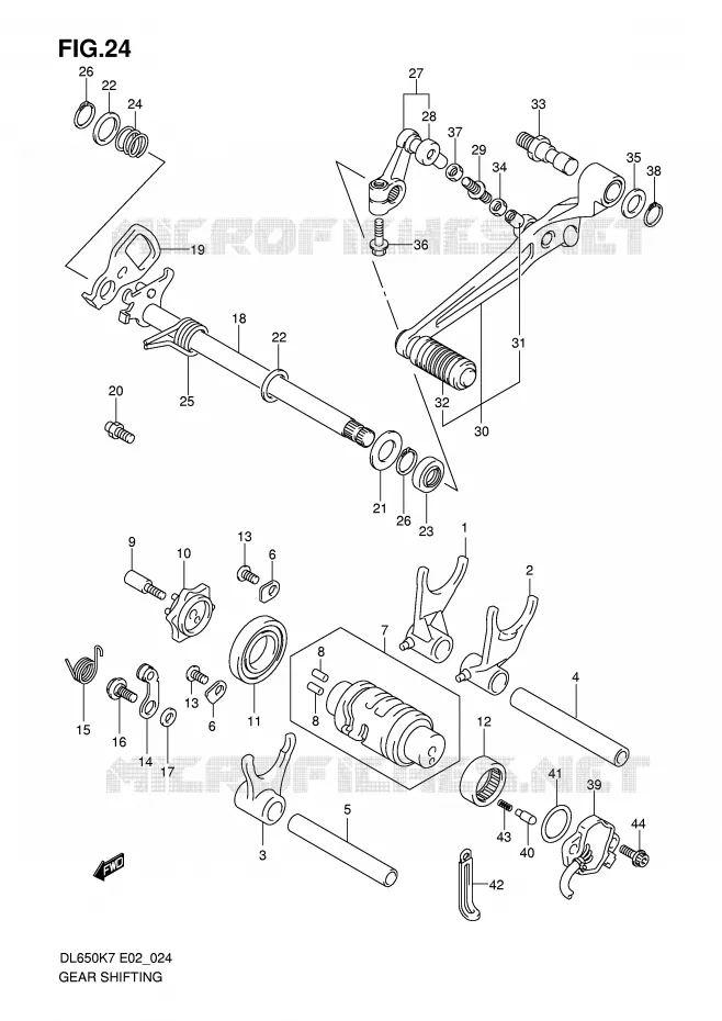 GEAR SHIFTING ASSY Suzuki MOTO 650 V-STROM 2009  DL650K9(E2)