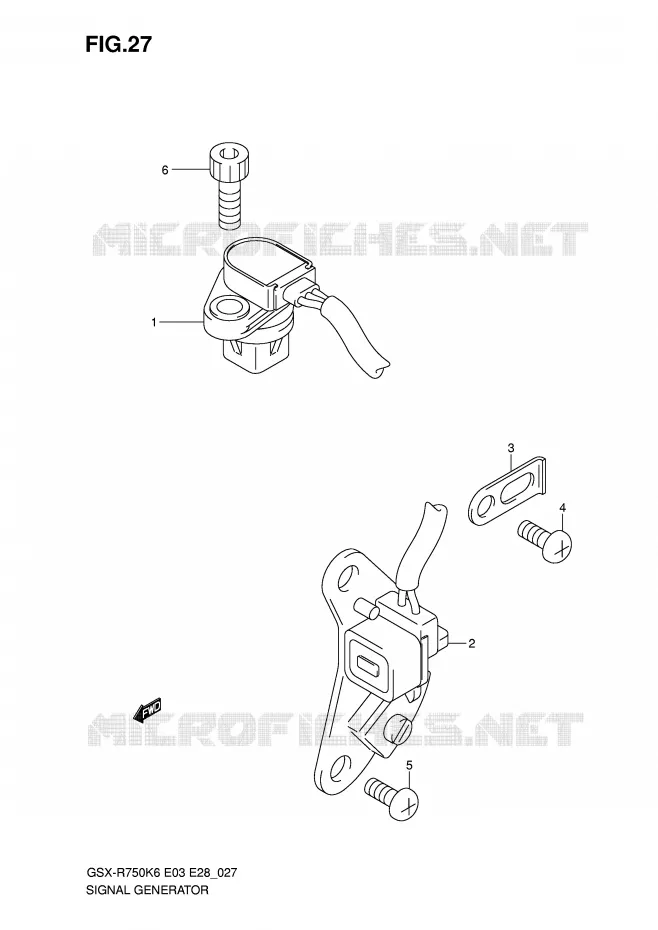 GENERATOR SENSOR Suzuki MOTO 750 GSX-R 2006  GSX-R750K6(E3/E28)