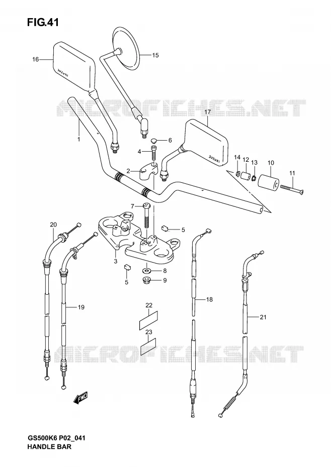 HANDLEBAR (MODEL K3) Suzuki MOTO 500 GS-F 2006  GS500FK6(P19)