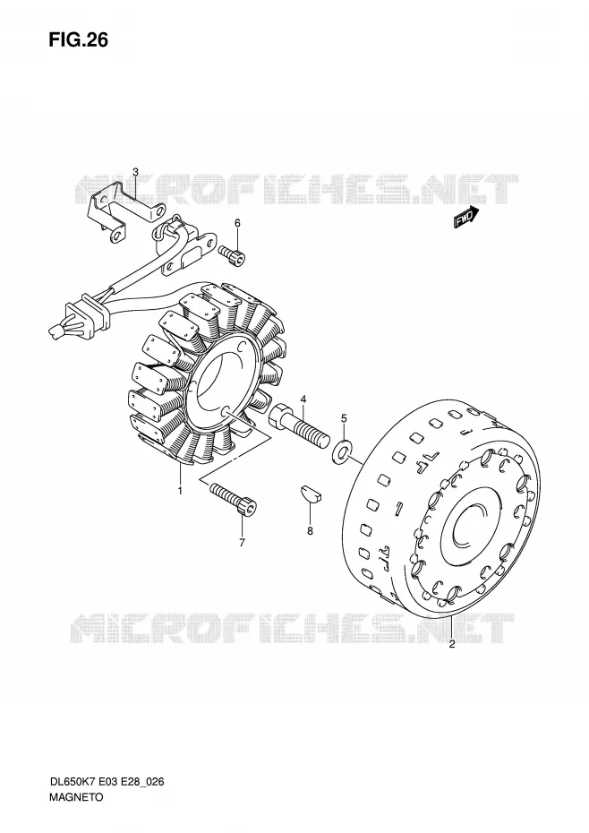 IGNITION (MODEL K7) Suzuki MOTO 650 V-STROM 2007  DL650AK7(E3/E28)