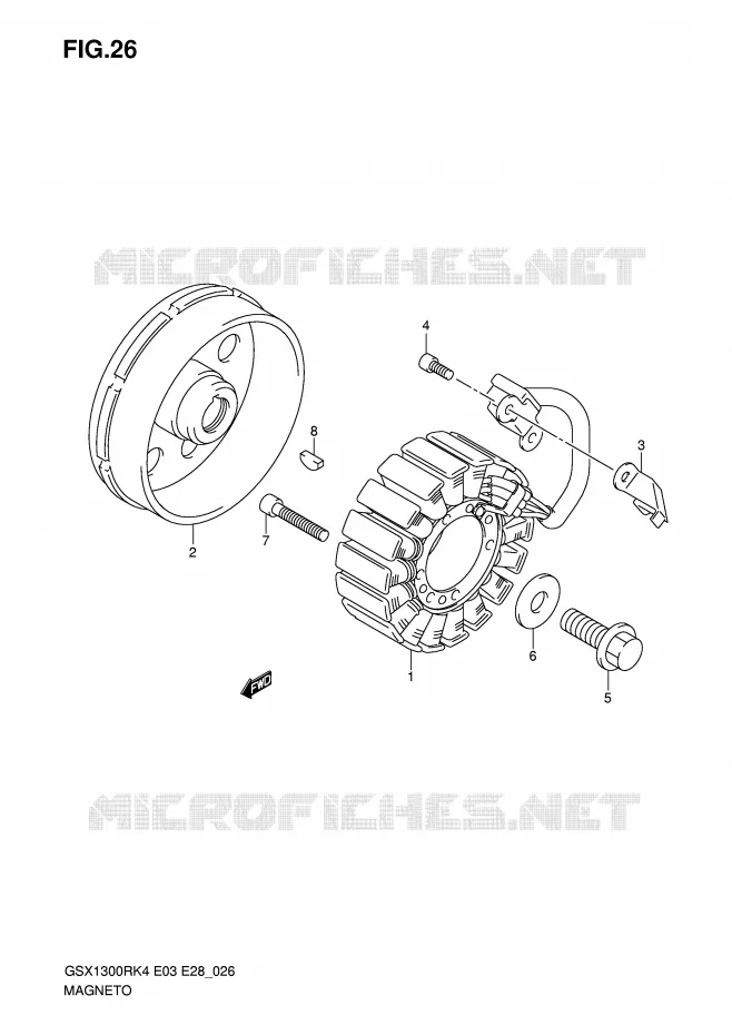 IGNITION Suzuki MOTO 1300 HAYABUSA 2005  GSX1300RZK5(E3/E28)