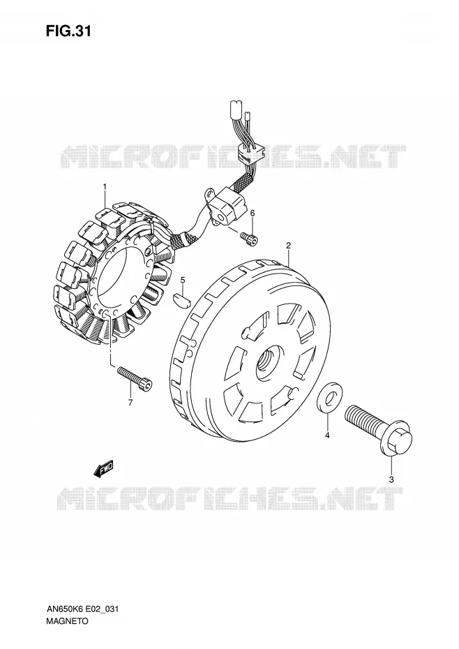 IGNITION Suzuki SCOOTER 650 BURGMAN 2010  AN650AL0(E2)