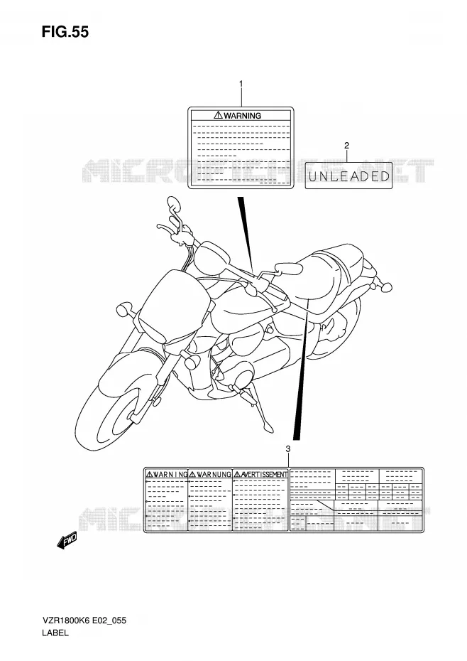 LABEL Suzuki MOTO 1800 INTRUDER 2010  VZR1800L0(E2)
