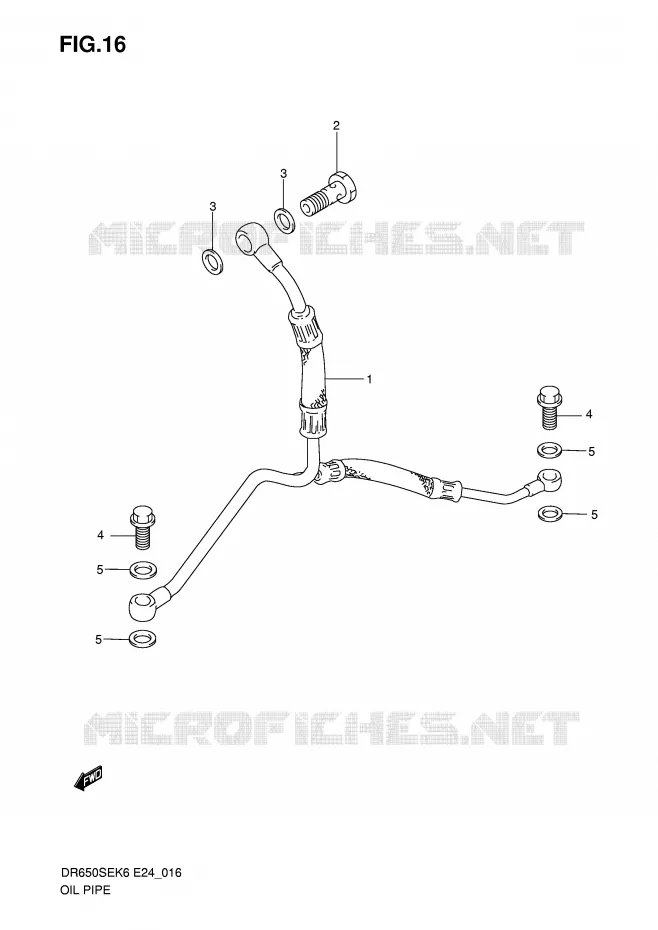 OIL PIPE Suzuki MOTO 650 DR 2006  DR650SEK6(E24)