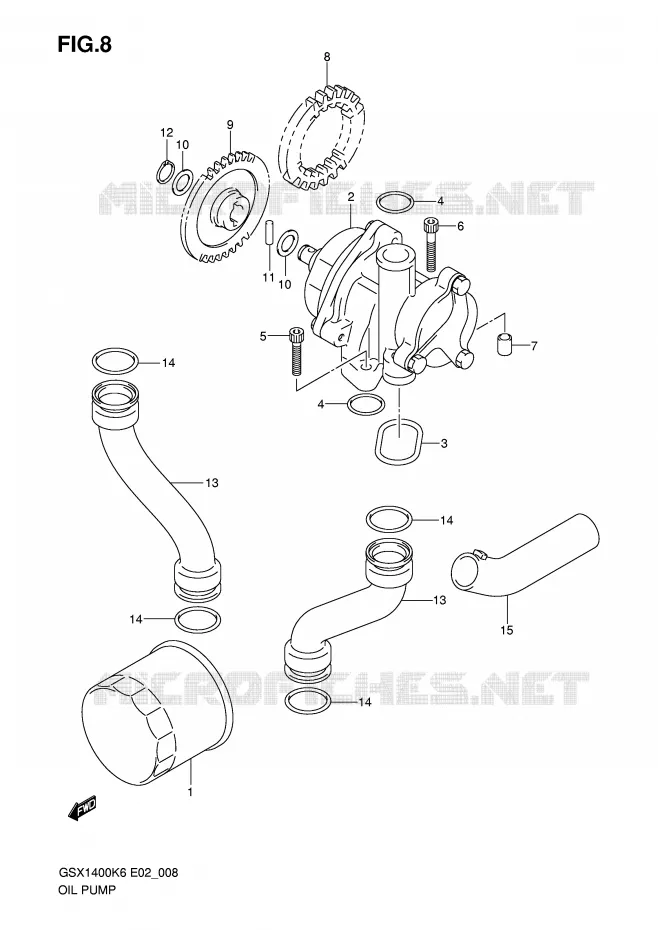 OIL PUMP Suzuki MOTO 1400 GSX 2006  GSX1400K6(E2)