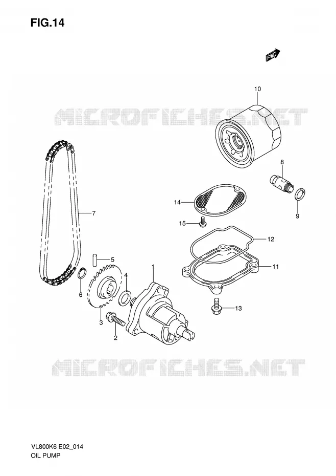 OIL PUMP Suzuki MOTO 800 VOLUSIA 2006  VL800CUEK6(E2)