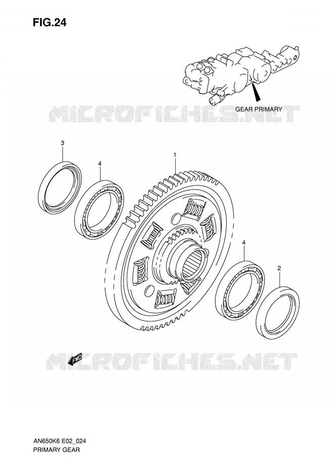 PRIMARY CLUTCH Suzuki SCOOTER 650 BURGMAN 2010  AN650AL0(E2)