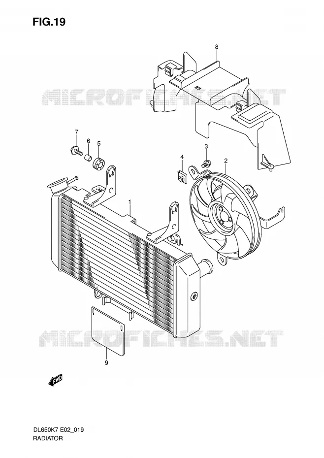 RADIATOR Suzuki MOTO 650 V-STROM 2010  DL650L0(E2)