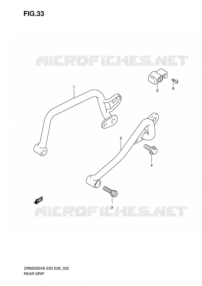 REAR GRIP Suzuki MOTO 650 DR 2007  DR650SEK7(E3/E28)