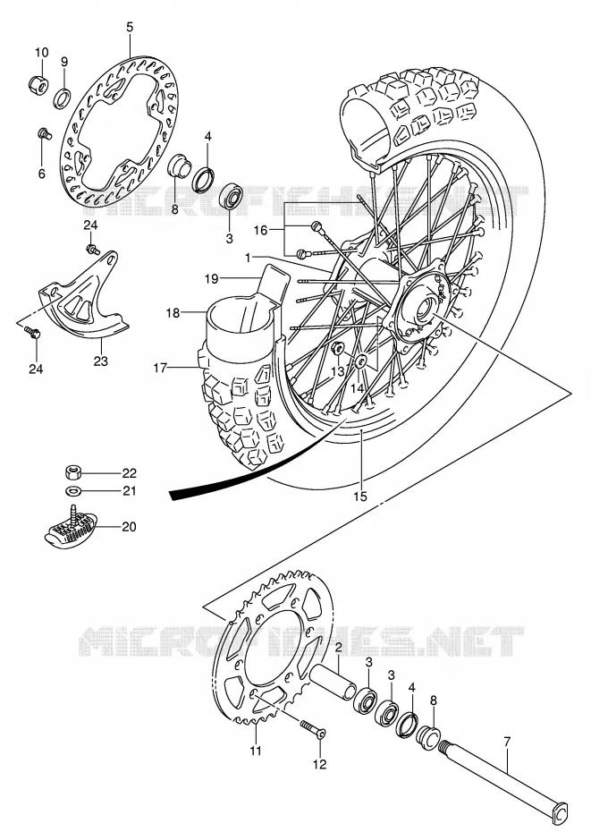 REAR WHEEL Suzuki MOTO 450 RM-Z 2006  RM-Z450K6(E3/E28)