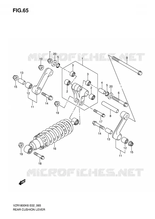 SHOCK ABSORBER LINKAGE Suzuki MOTO 1800 INTRUDER 2007  VZR1800ZU2K7(E2)