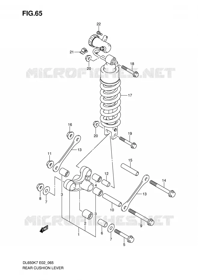 SHOCK ABSORBER LINKAGE Suzuki MOTO 650 V-STROM 2009  DL650AUEK9(E2)