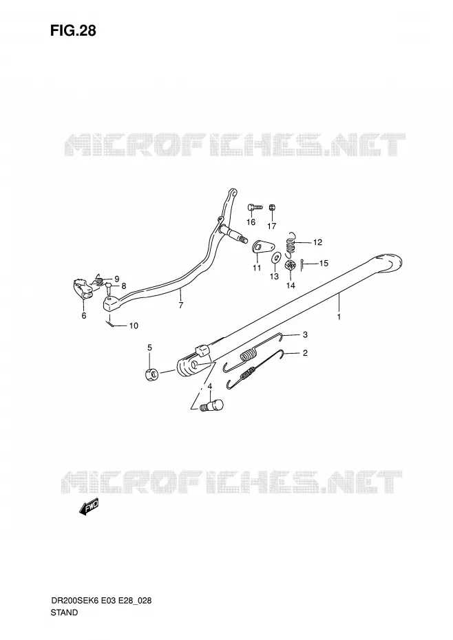 STAND Suzuki MOTO 200 DR 2010  DR200SEL0(E3/E28)