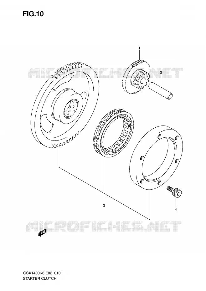 STARTER MOTOR CLUTCH Suzuki MOTO 1400 GSX 2006  GSX1400K6(E2)