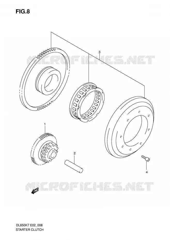 STARTER MOTOR CLUTCH Suzuki MOTO 650 V-STROM 2010  DL650L0(E2)