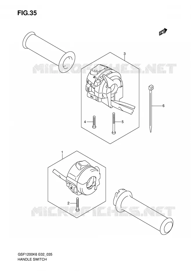 SWITCHES Suzuki MOTO 1200 BANDIT 2006  GSF1200S K6 (E02,E19,E37)