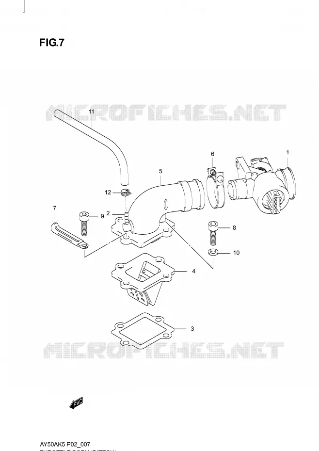 THROTTLE BODY (DITECH) Suzuki SCOOTER 50 KATANA 2005  AY50AK5