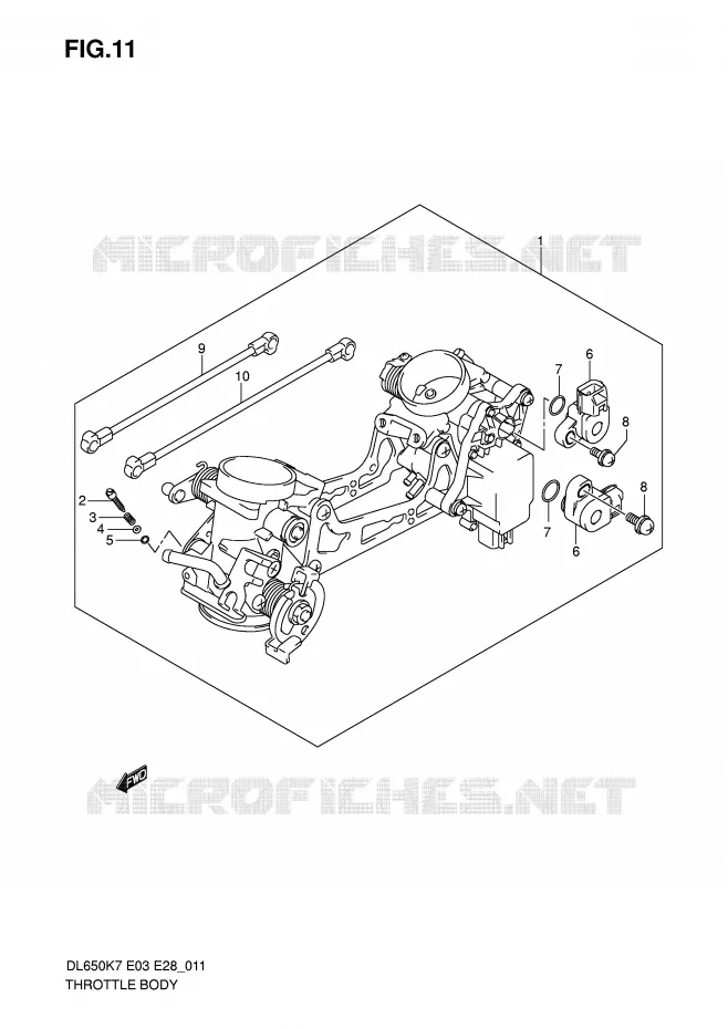 THROTTLE BODY Suzuki MOTO 650 V-STROM 2007  DL650K7(E3/E28)