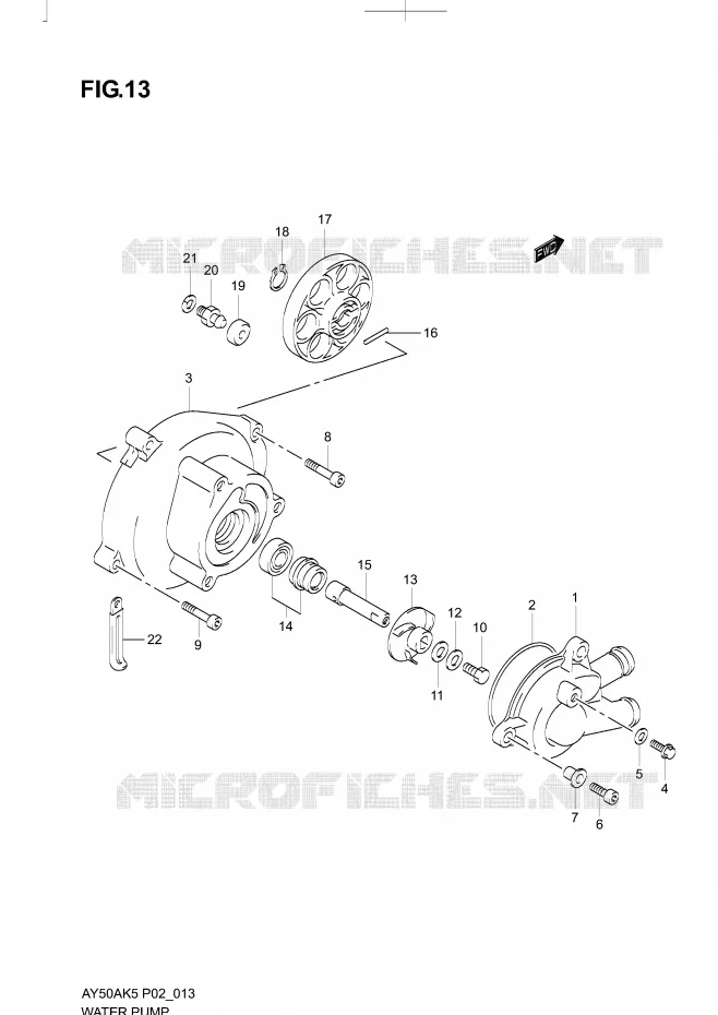 WATER PUMP Suzuki SCOOTER 50 KATANA 2006  AY50AK6