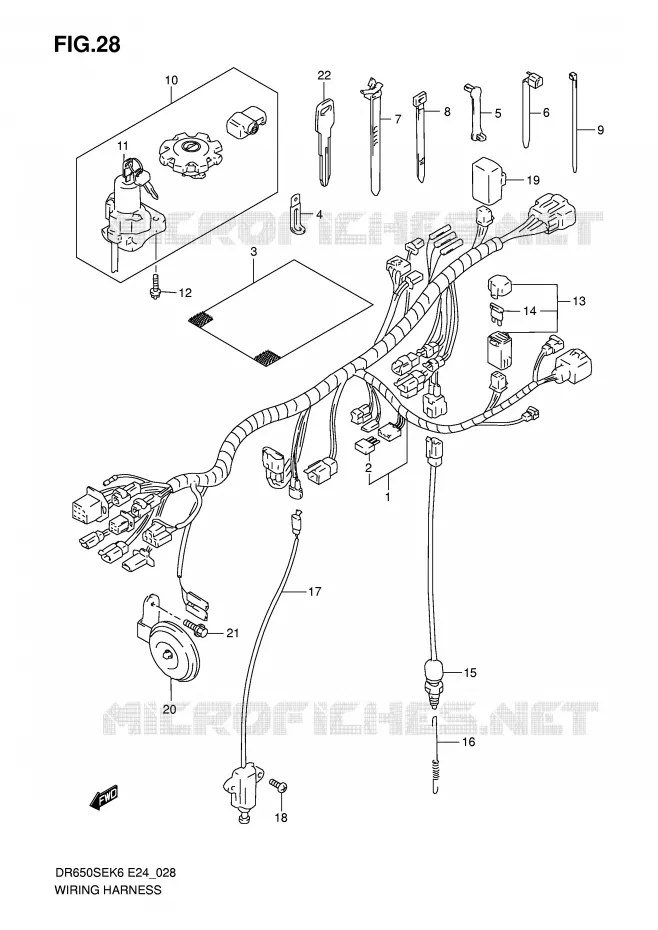 WIRING HARNESS Suzuki MOTO 650 DR 2006  DR650SEK6(E24)