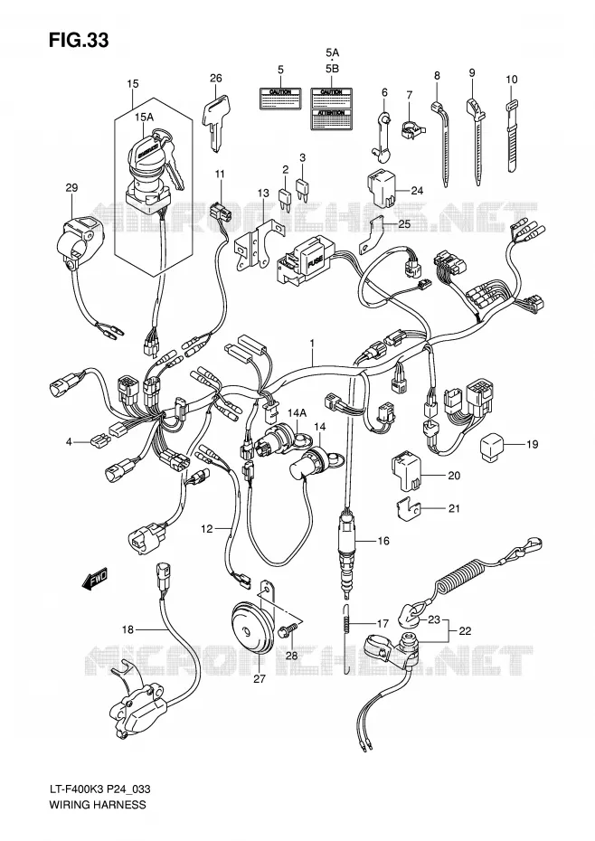 WIRING HARNESS Suzuki QUAD 400 EIGER 2003  LT-F400K3(P24)