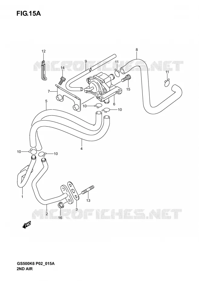 ANTI POLLUTION SYSTEM (MODEL K4/K5/K6 P2, P19, P54) Suzuki MOTO 500 GS-F 2006  GS500FK6(P19)