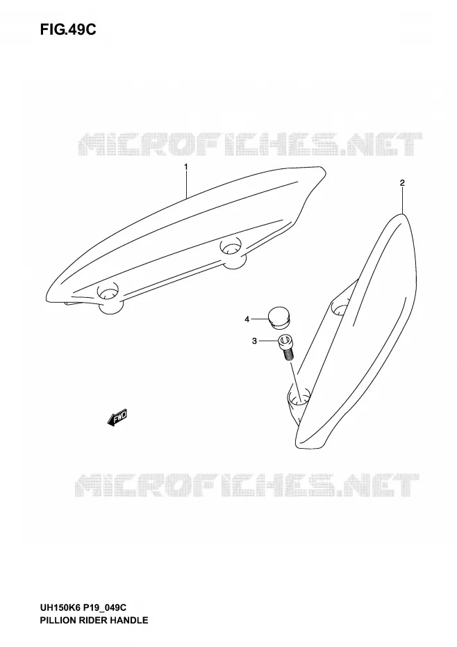 BACKREST (MODEL K5) Suzuki SCOOTER 150 BURGMAN 2006  UH150K6(P19)