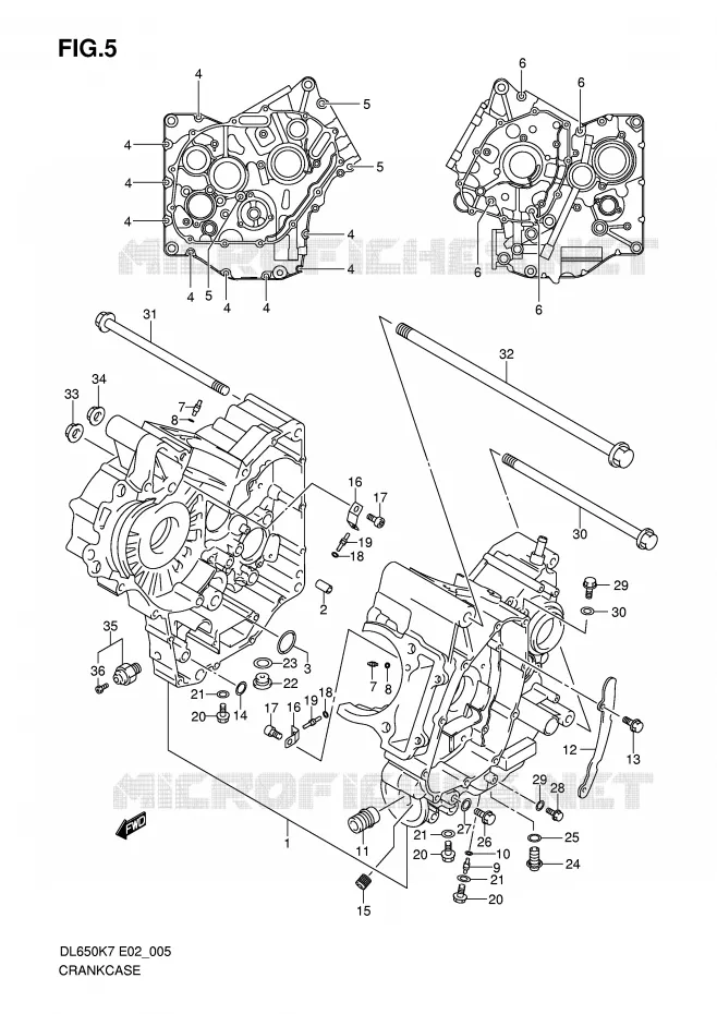 CRANKCASE Suzuki MOTO 650 V-STROM 2009  DL650K9(E2)