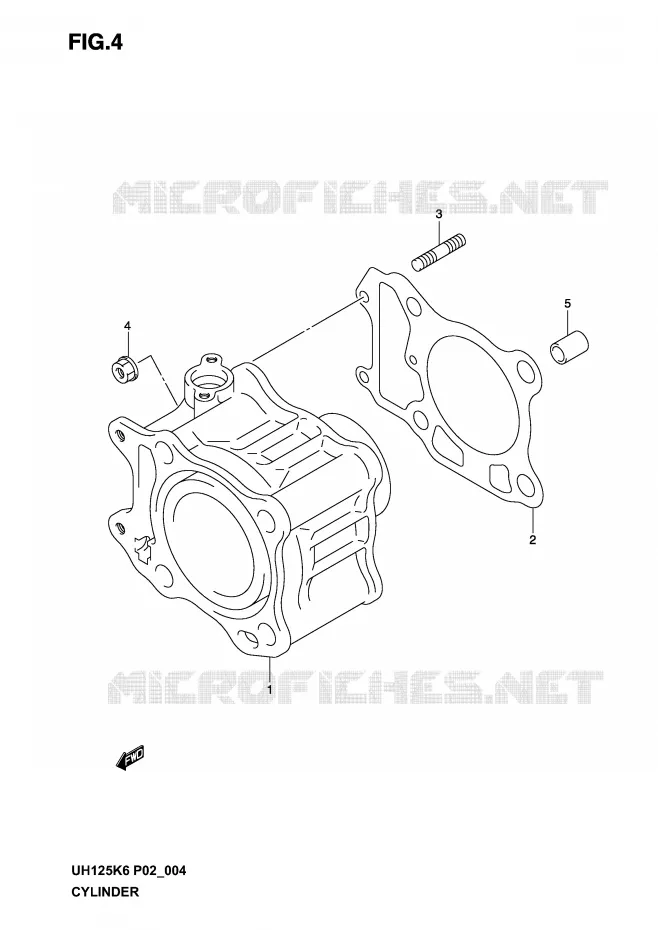CYLINDER Suzuki SCOOTER 125 BURGMAN 2002  UH125K2(P2)