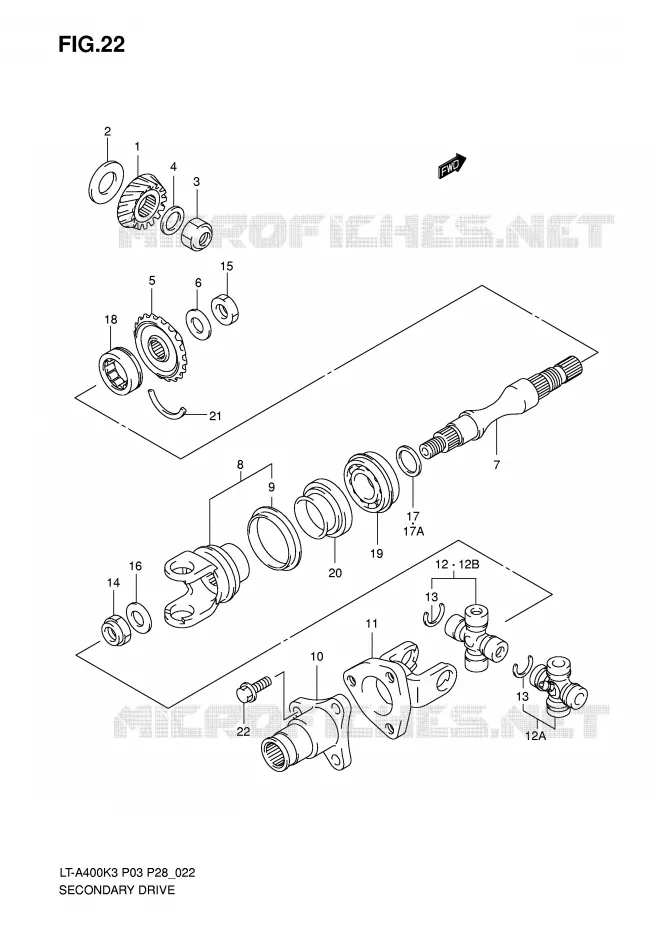DRIVESHAFT Suzuki QUAD 400 EIGER 2007  LT-A400K7(P3/P28)