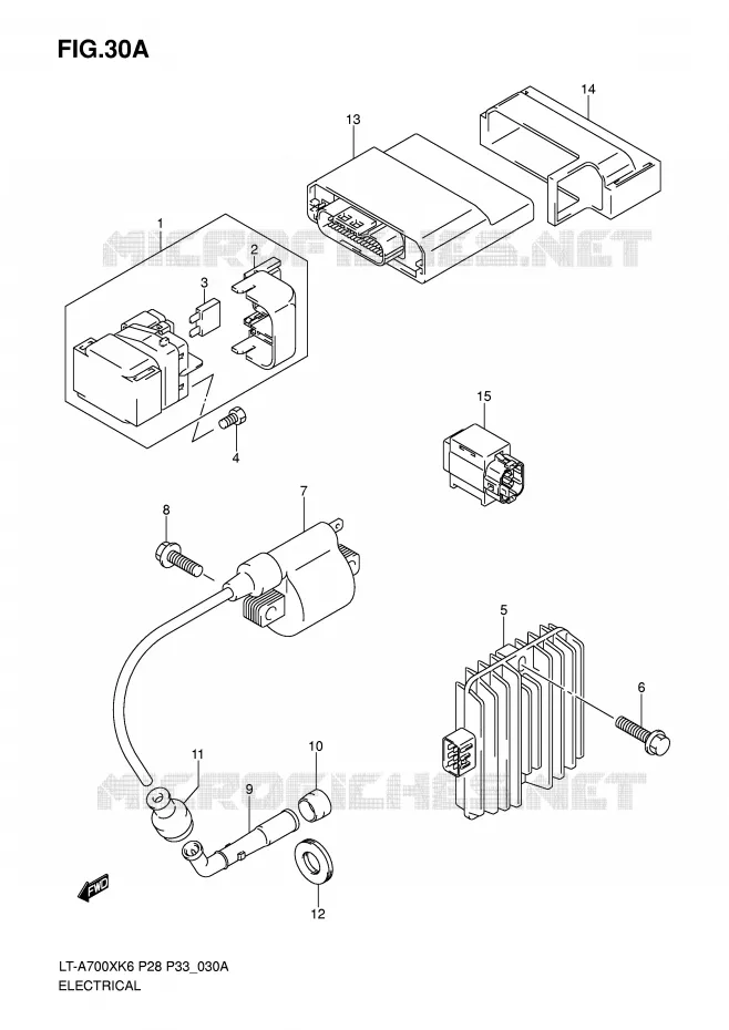 ELECTRICAL (F.NO.5SAAP41A 67110001~) Suzuki QUAD 700 KINGQUAD 2006  LT-A700XK6(P28/P33)