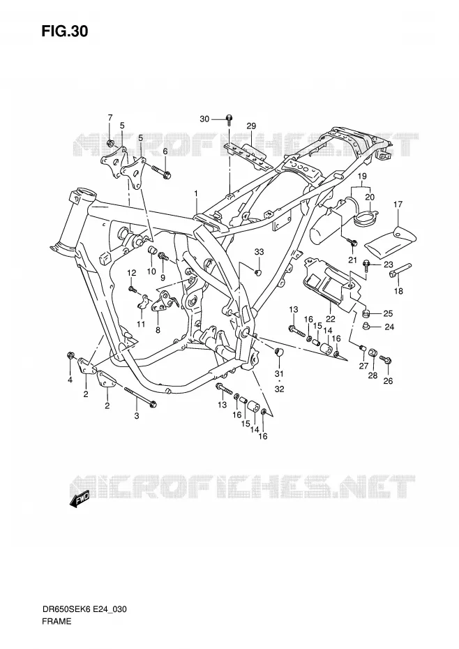 FRAME Suzuki MOTO 650 DR 2006  DR650SEK6(E24)
