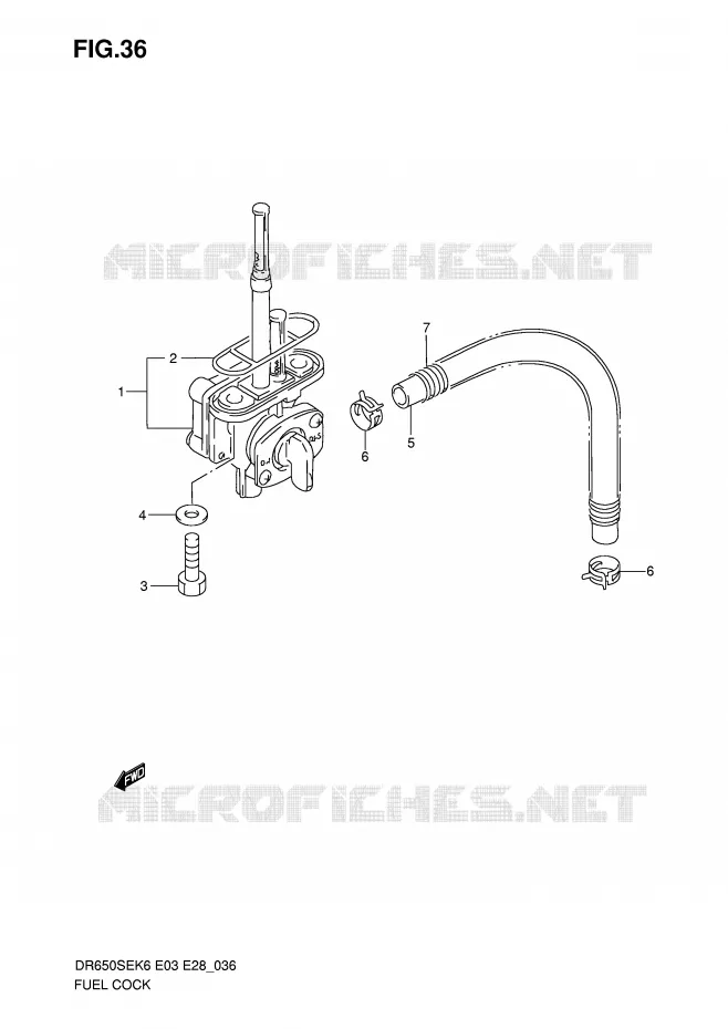 FUEL COCK Suzuki MOTO 650 DR 2006  DR650SEK6(E3/E28)