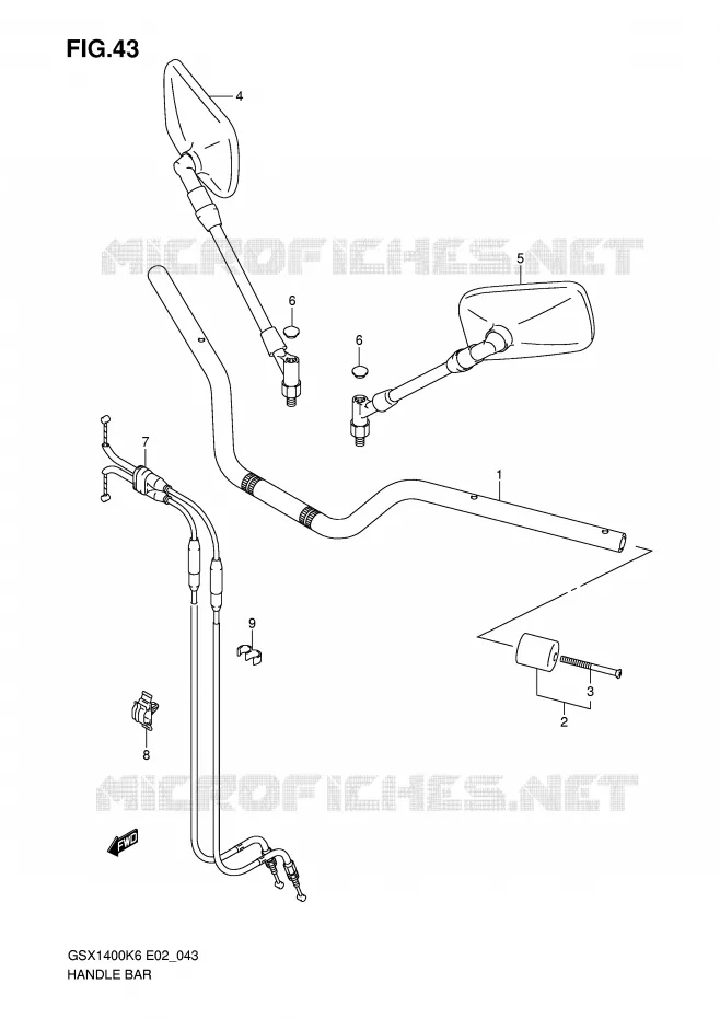 HANDLEBAR Suzuki MOTO 1400 GSX 2006  GSX1400K6(E2)