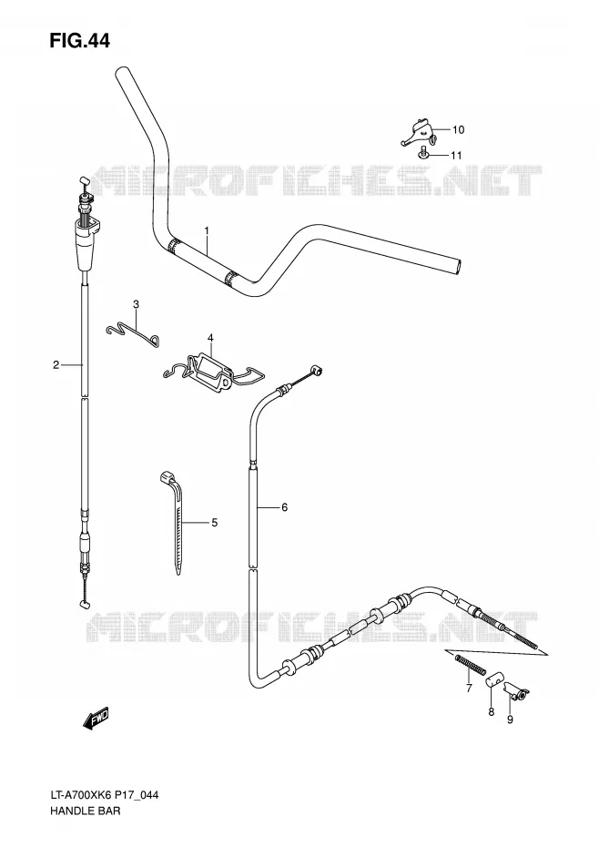 HANDLEBAR Suzuki QUAD 700 KINGQUAD 2007  LT-A700XK7(P17)