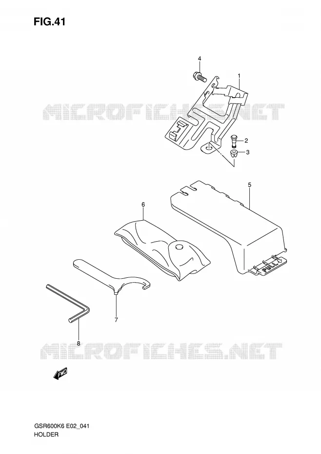 HOLDER Suzuki MOTO 600 GSR 2010  GSR600AL0(E2)