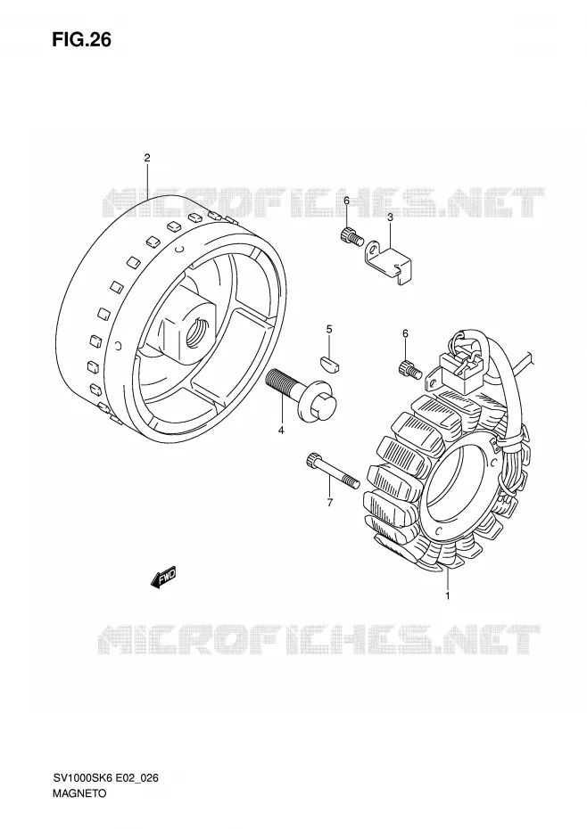 IGNITION Suzuki MOTO 1000 SV 2007  SV1000U2K7(E2)
