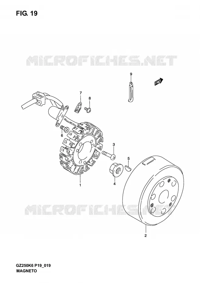 IGNITION Suzuki MOTO 250 MARAUDER 2006  GZ250K6(P19)