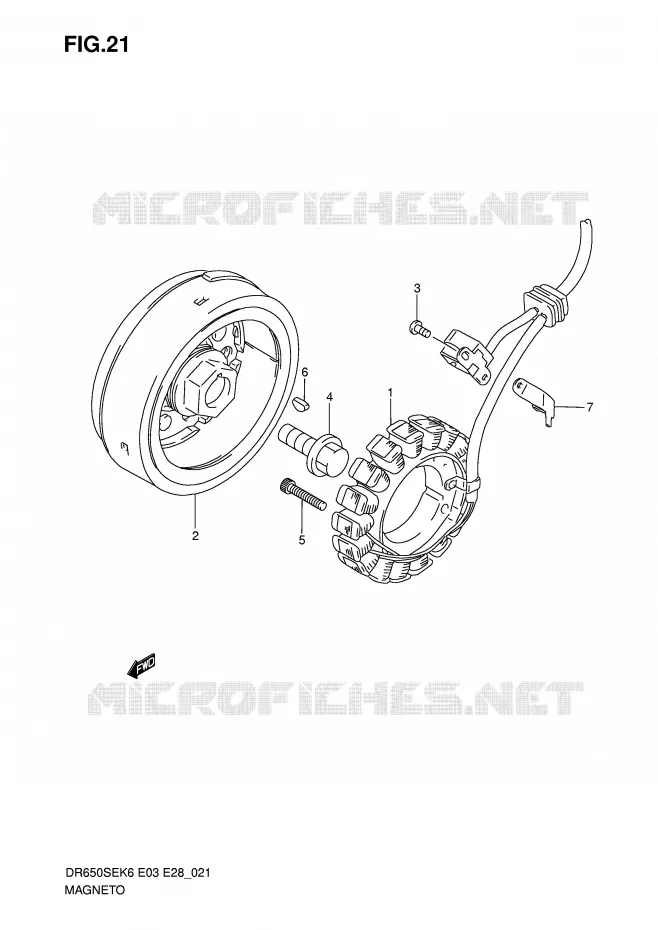 IGNITION Suzuki MOTO 650 DR 2009  DR650SEK9(E3/E28)