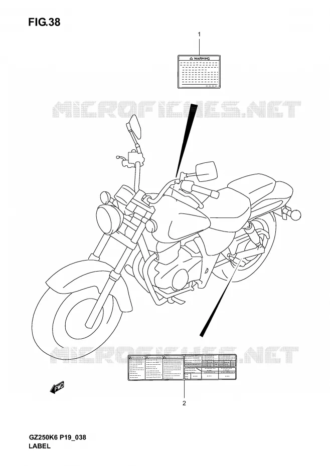 LABEL Suzuki MOTO 250 MARAUDER 2006  GZ250K6(P19)